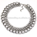 Silver temperament short chain metal necklace